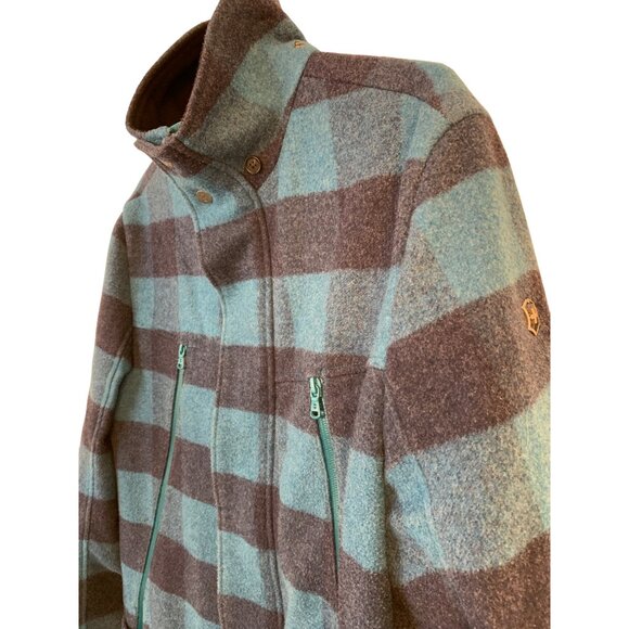 Rare Victorinox Mens Coat Medium Wool Blend Plaid Blue RD10715 - Picture 10 of 16